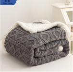 Manta Com Sherpa Glamour Casal Padrão Super Luxo Promoção Lançamento Macia Plush Cama Posta