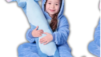 Travesseiro Xuxão de Corpo Gigante Antialérgico Pelúcia Stitch Divertido