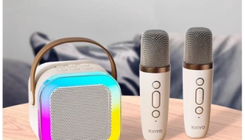 Alto-Falante bluetooth Karaoke Microfone Duplo Sem Fio