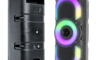 Caixa de som Bluetooth Portátil Com Led RGB Portátil FM USB TWS 30W Para Praia, Festa ou Viagem