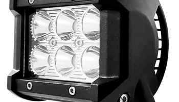 Farol De Milha Universal Quadrado 6 Leds 18w Super Potente Guincho Carro Moto Maquina Trator C/ 2 Modos – Strobo / Pisca – PlayShop Eletronicos