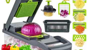 Fatiador Profissional 16 em 1 Multiuso Cozinha Slicer Aço Inox Cortador Ralador De Legumes Verduras Frutas Alime