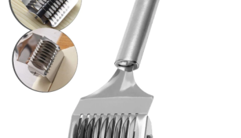 Cortador Manual Macarrão Fatiador Massas Talharim Carretilha Corte Aço Inox