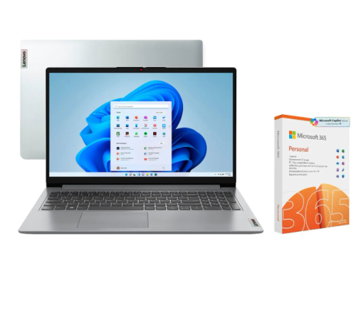 Notebook Lenovo IdeaPad 1i Intel Core i5 8GB RAM – SSD 512GB + Microsoft 365 Personal Office apps 1TB