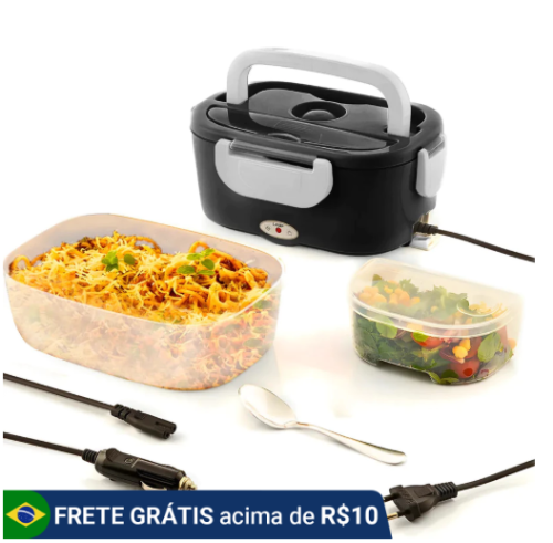Marmita Elétrica Portátil Bivolt – PRETO