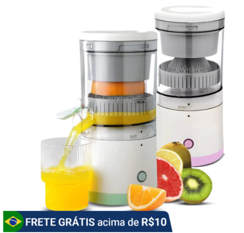 Espremedor De Laranja Frutas Elétrico Portátil Bivolt Extrator Recarregável USB