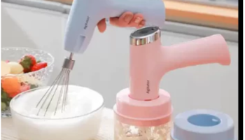 Mini Batedeira Sem Fio 3 Em 1 Processador De Mão Portátil