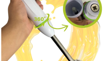 Mixer Portátil Elétrico 110v Vertical Batedor Bebidas Triturador Liquidificador de Mão Aço Inox