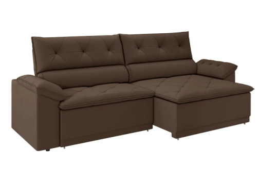 Sofá Retrátil Reclinável 3 Lugares Veludo Ibiza Besthouse