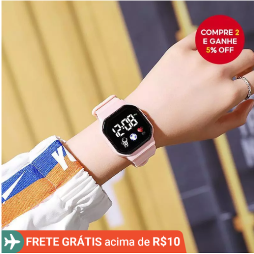 Relógio Eletrônico Elegante À Prova D’água Para Mulheres-Design De Moda Simples Estudantes