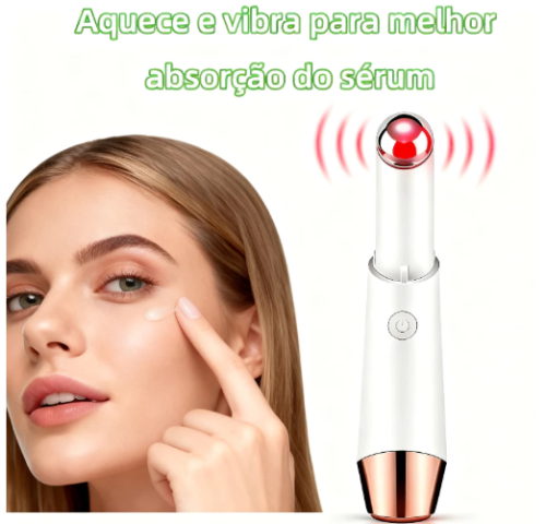 Massageador Térmico com Luz para Profundizar Séruns – Cuidado Facial