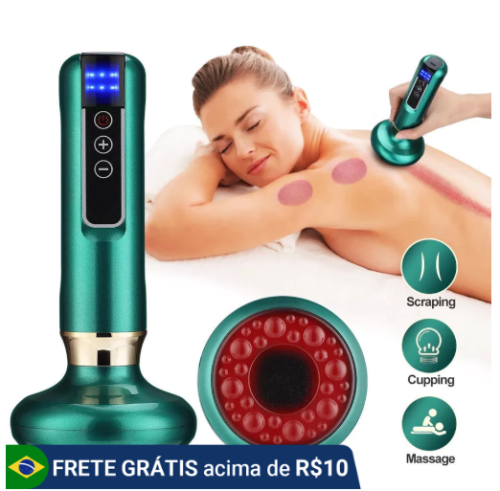 Instrumento Inteligente De Massagem Pressão Negativa Aparelho De Raspagem Elétrico Sem Fio.