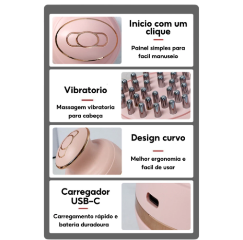 Massageador Elétrico De Corporal Cuidados Com A Saúde Relaxe Cabeça Couro Cabeludo Massagem