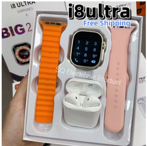 2025 Smartwatch I8 Ultra Max 2 Em 1 c/Fone Bluetooth-Relógio Inteligente IWO 16