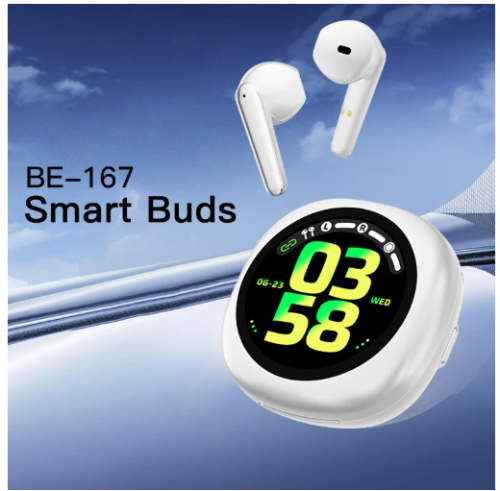 Fone De Ouvido Aplicativo BE-167 Microfones E Bluetooth 5.4 Com Tela Recebe Mensagem Musica