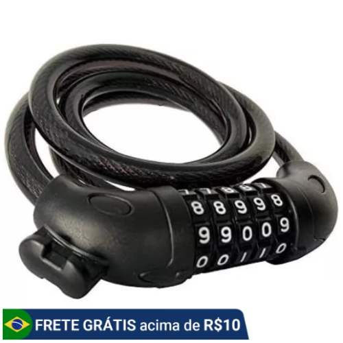 Trava de segurança para bicicleta, 1000mm, corrente, anti-roubo, aço, senha de 5 dígitos motocicleta