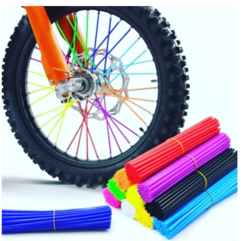 Capa de Raios Protetora Bike Moto Bicicleta Cadeira De Rodas Canudo Cores- 76 PÇS