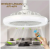 Ventilador Lâmpada De Teto Ajustável Luz 30W Led Baixo Ruído Controle Remoto Incluído