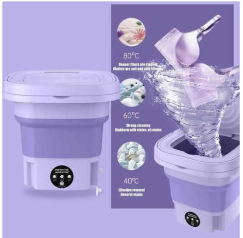 Mini Máquina de Lavar Roupas Centrifuga Dobrável Portátil Moderna Para Roupas Pequena Envio Imediato