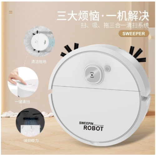 Robô Varredora/Aspirador De Pó Automática 3 Em 1 Limpeza Doméstica Robótico Inteligente E Silencioso