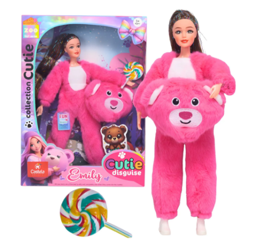 Boneca Articulada Emily Coleção Fantasia Ursinho – Castela