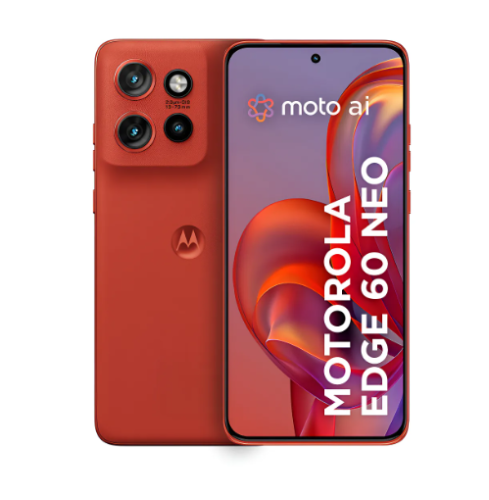 Smartphone Motorola Edge 60 Neo 5G – 256GB 24GB (12GB RAM + 12GB Ram Boost) 50MP Sony Camera Moto AI e tela 1.5K Super HD – Vermelho