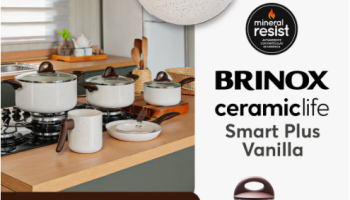Conj de Panelas 8 Peças Ceramic Life Smart Plus Vanilla – Brinox