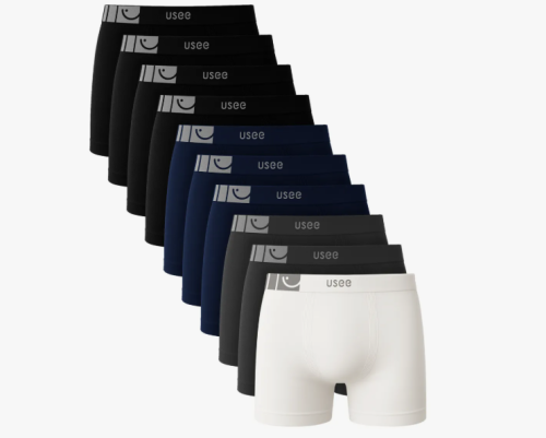 Kit Com 10 Cuecas Boxer Microfibra Adulto Usee Brasil
