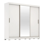 Guarda-roupa Casal com Espelho 3 Portas de Correr 6 Gavetas Demóbile Londres