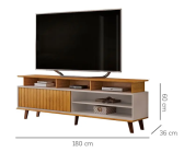 Rack para TV até 70″ 1 Porta DJ Móveis Flow