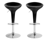 Banqueta Alta Giratória Preto BQT-PR1 2 Peças