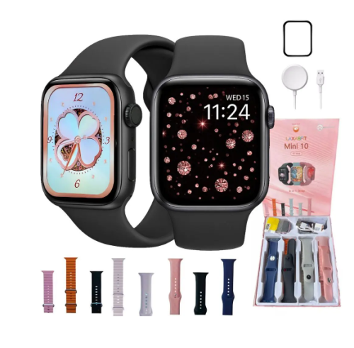 Smartwatch Feminino Masculino W10 Mini 41mm Amoled Bluetooth Com 8 Pulseiras – 01Smart