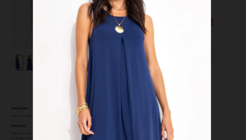 Quintess – Vestido Azul Marinho em Malha de Viscose