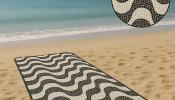 Tapete Esteira de Praia Impermeável Copacabana Dobrável 150x70cm – Vila Flor