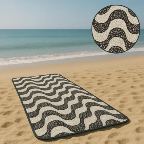 Tapete Esteira de Praia Impermeável Copacabana Dobrável 150x70cm – Vila Flor