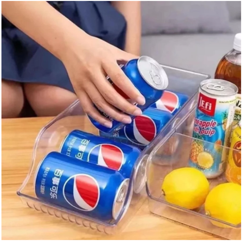 Organizador Multiuso Porta Latas e Alimentos para Geladeira Armário Acrílico