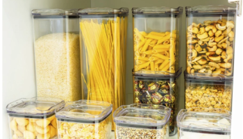 Kit de Organizadores Pote Hermético Empilhável em Acrílico Organizador para Alimentos