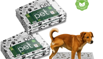 Kit 100 Folhas De Jornal Pet Higiênico Biodegradável Atóxico Não Mancha