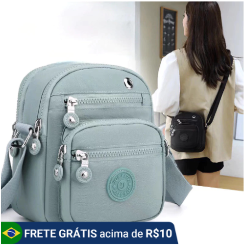 Bolsa feminina Pequena Nylon impermeável casual Transversal tiracolo