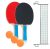 Kit Ping Pong Com 2 Raquete 3 Bolas E Rede Tênis De Mesa – MB
