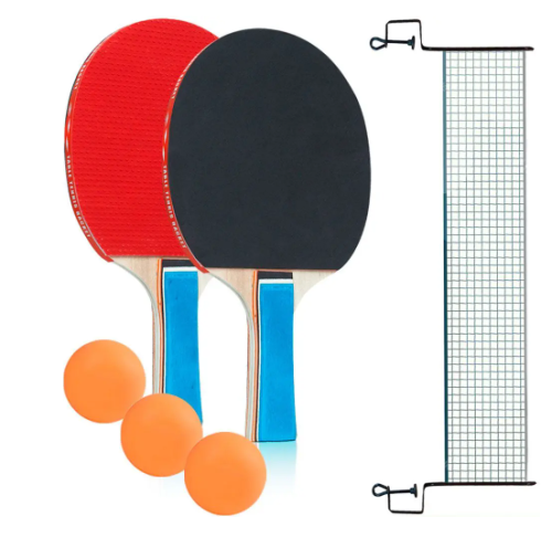 Kit Ping Pong Com 2 Raquete 3 Bolas E Rede Tênis De Mesa – MB