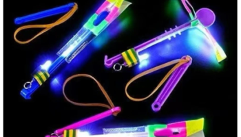 KIT 6/12/24 Brinquedo Led Voador Foguete Helicóptero Avatar Estilingue Flecha de Iluminação Voadora-Milly