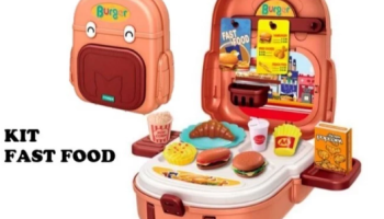 Kit Mini Cozinha/Médico/fastfood Infantil Brinquedo Maleta Menina Menino comidinha Didático