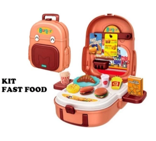 Kit Mini Cozinha/Médico/fastfood Infantil Brinquedo Maleta Menina Menino comidinha Didático