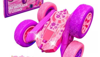 Carro Acrobata Infantil Controle Remoto Recarregável 360 Graus Brinquedo com Luzes e Manobras