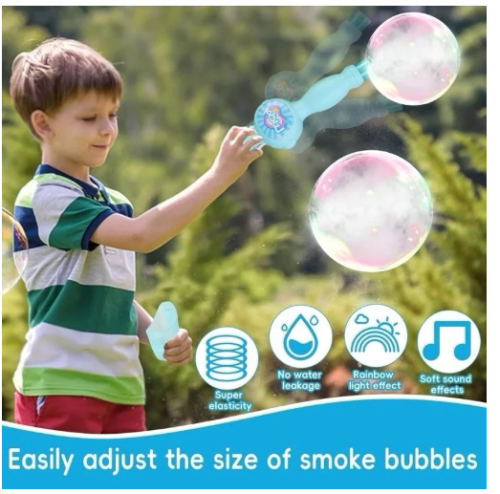 Máquina de Bolhas de Sabão Gigantes de fumaça – Brinquedo Infantil com Luva Mágica e Acessórios
