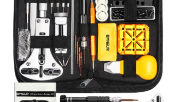 Kit de Ferramentas para Relógios com 148 Peças Inclui Ferramentas de Reparo Abertor para Remoção de Pulseira