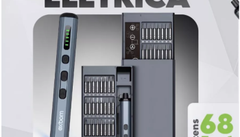 Kit Chave De Fenda Elétrica De Precisão Portátil 68 Em 1