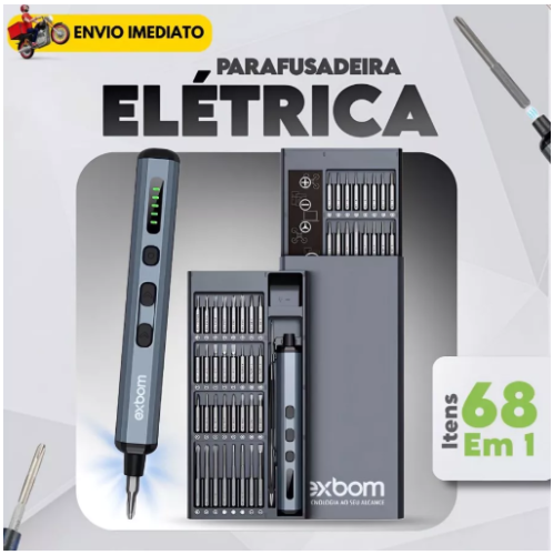 Kit Chave De Fenda Elétrica De Precisão Portátil 68 Em 1