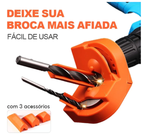 Afilador de Brocas Elétrico,Ferramenta De Moagem Multiuso Para Todos Os Bits Guia Ajustável